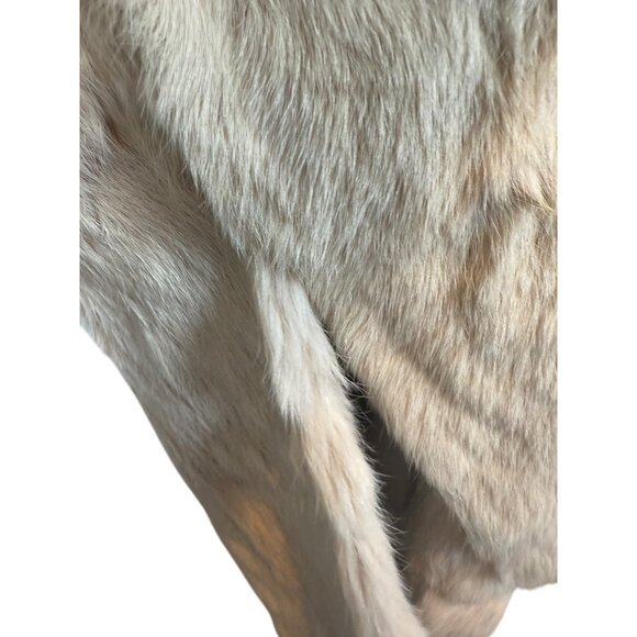 Vtg. Vera Pelliccia Rabbit Fur Suede Boho Poncho Artistic Embroidery RARE - Picture 8 of 16